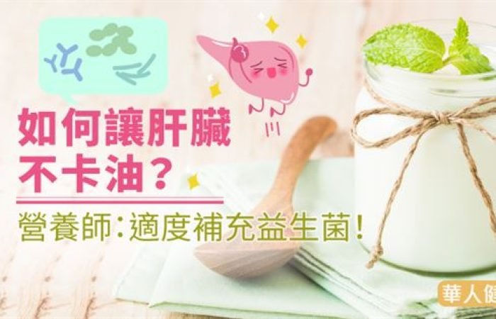如何讓肝臟不卡油？營養師：適度補充益生菌！